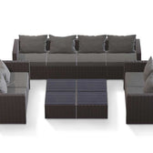 Grey Wicker / Grey Cushion::Gallery::Transformer Ultimate Outdoors Set - Grey Wicker with Grey Fabric Cushions