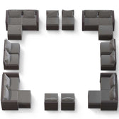 Grey Wicker / Grey Cushion::Gallery::Transformer Ultimate Outdoors Set - Grey Wicker with Grey Fabric Cushions