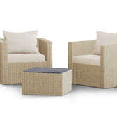 Beige Wicker / Beige Cushion::Gallery::Transformer Outdoors Set - Beige Wicker with Beige Fabric Cushions