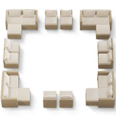 Beige Wicker / Beige Cushion::Gallery::Transformer Ultimate Outdoors Set - Beige Wicker with Beige Fabric Cushions