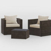 Brown Wicker / Beige Cushion::Gallery::Transformer Outdoors Set - Brown Wicker with Beige Fabric Cushions - Configuration Video