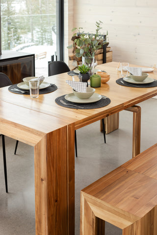 A small dining table set