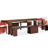 American Mahogany::Gallery::American Mahogany Transformer Table Shown with Removable Panels