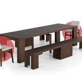 Brazilian Sequoia::Gallery::Brazilian Sequoia Transformer Table Shown with Removable Panels