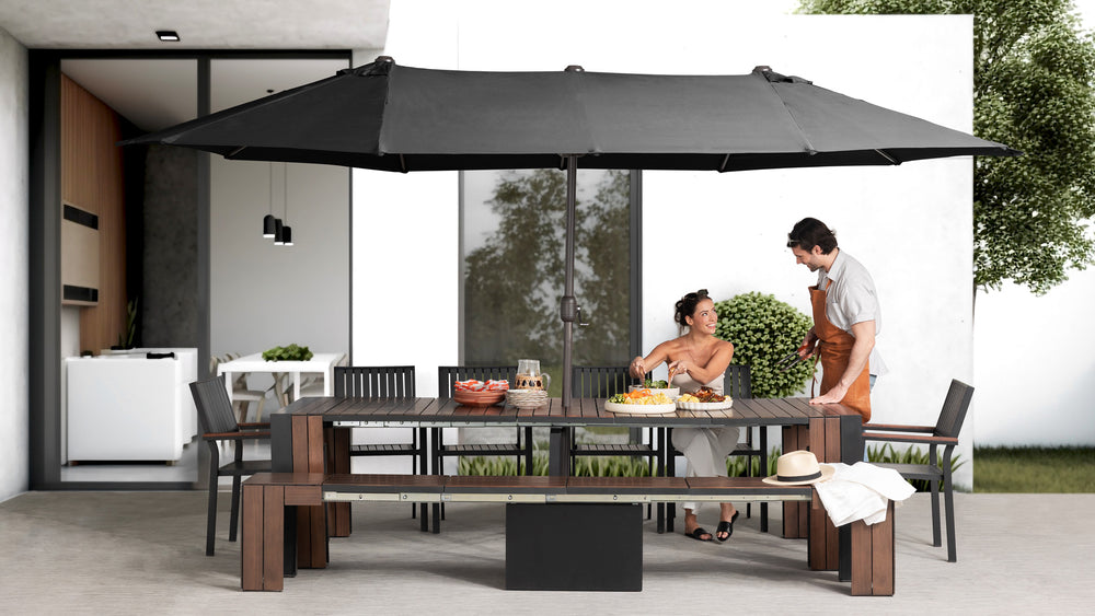 Mocha Brown::Gallery::Transformer Patio Umbrella