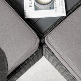 Grey Wicker / Grey Cushion::Gallery::Transformer Triple Outdoors Set - Grey Wicker with Grey Fabric Cushions