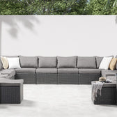 Grey Wicker / Grey Cushion::Gallery::Transformer Ultimate Outdoors Set - Grey Wicker with Grey Fabric Cushions