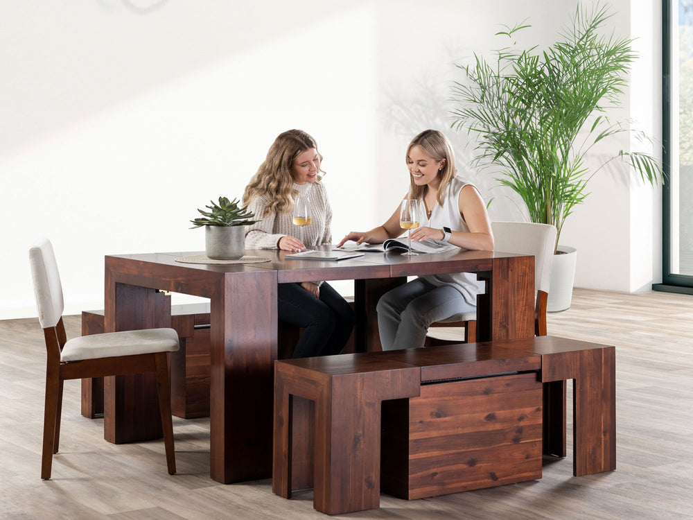 American Mahogany::Gallery::American Mahogany Transformer Table Shown with Removable Panels