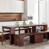 American Mahogany::Gallery::American Mahogany Transformer Table Shown with Removable Panels