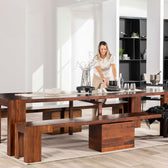 American Mahogany::Gallery::American Mahogany Transformer Table Shown with Removable Panels