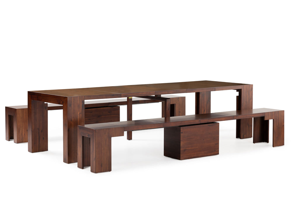 American Mahogany::Gallery::American Mahogany Transformer Table Shown with Removable Panels