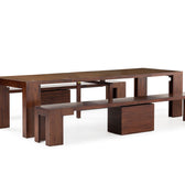 American Mahogany::Gallery::American Mahogany Transformer Table Shown with Removable Panels